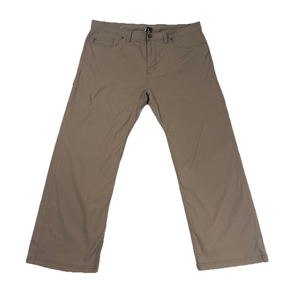 Prana Men's Breathe Slim Fit Hiking Green Olive Five Pocket Pants Size 40x30